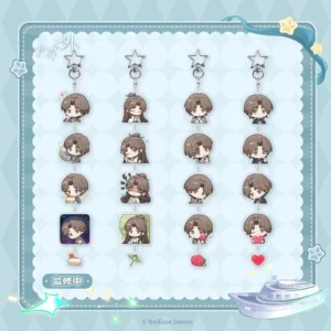 [BEYOND THE WORLD] Full Moon Embrace Series Acrylic Keychain