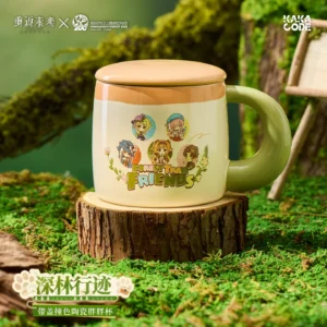 [REVERSE:1999] Forest Trail Friends Series Chubby Ceramic Mug with Lid